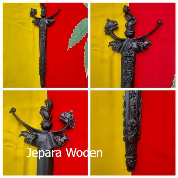warangka UKIR NAGA HITAM 42cm Deder keris murah meris JW431218