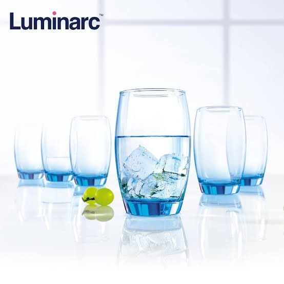 1 SET ISI 6 PCS LUMINARC SALTO ICE BLUE/LUMINARC SALTO/GELAS ICE TEA