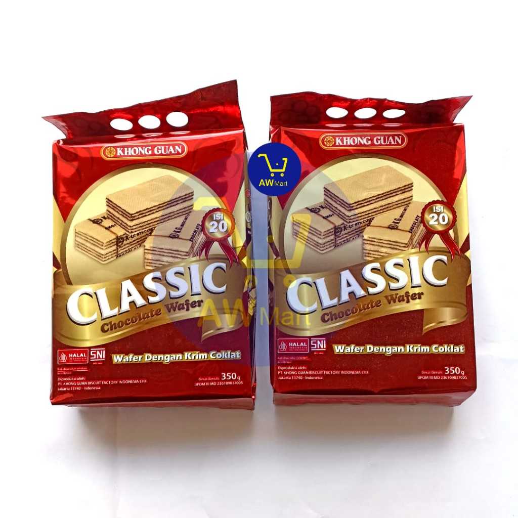 

KHONG GUAN WAFER CLASSIS 350 GRAM - WAFER KRIM COKELAT CLASSIC 350 GRAM