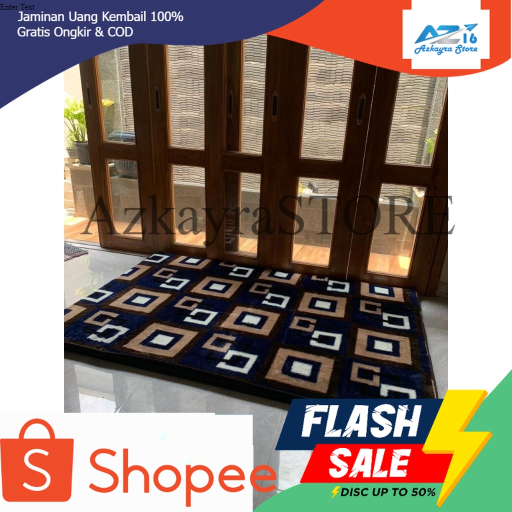 REAL PICT Karpet Lantai Bulu Ombre Tebal 5cm Ukuran Kecil Ukuran 80x200 / Kasur Lantai Bulu Ombre Ke