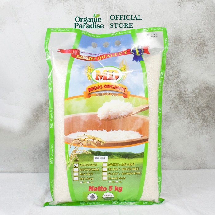 

Beras MD Organic Putih Pandan Wangi 5 Kg / White Rice Organic 5 Kg