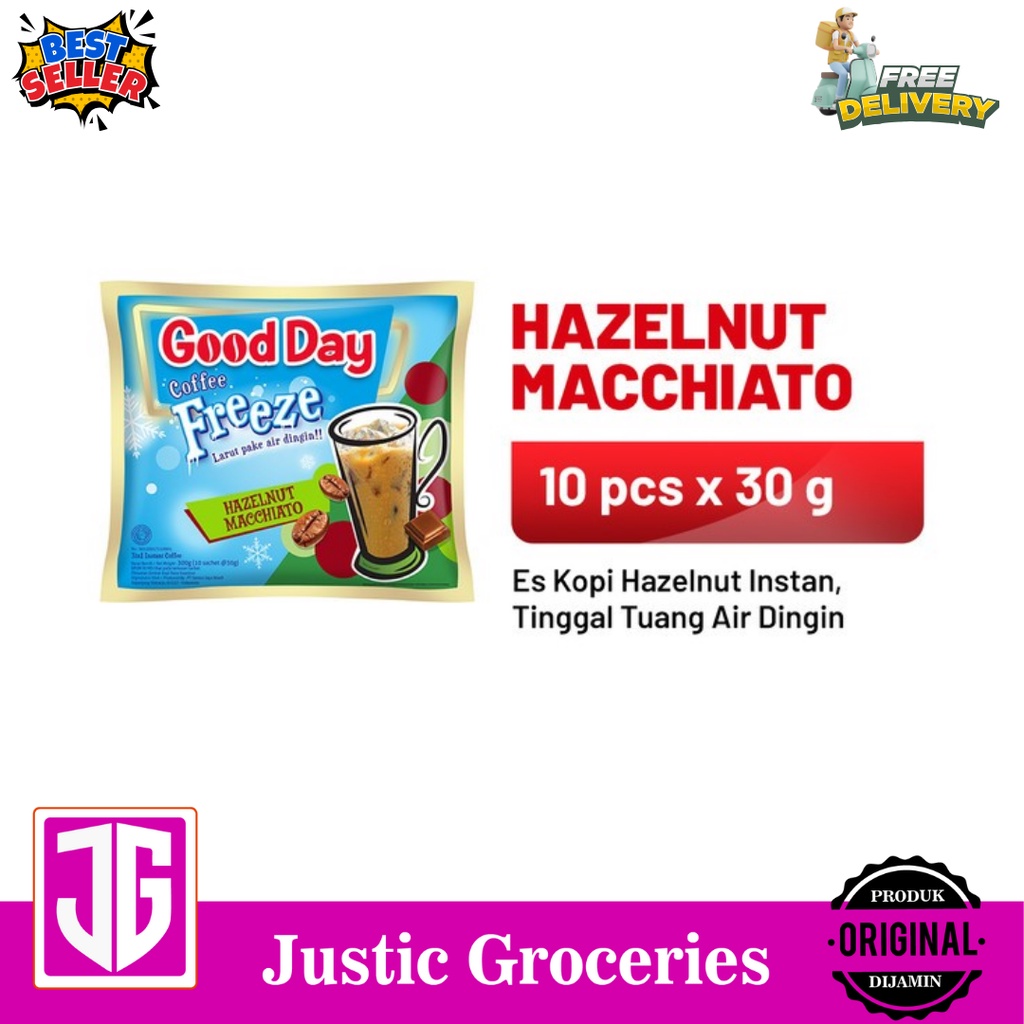 

GOOD DAY Coffee Freeze HazelNut Macchiato 1 Pack (10 x 30 gr)