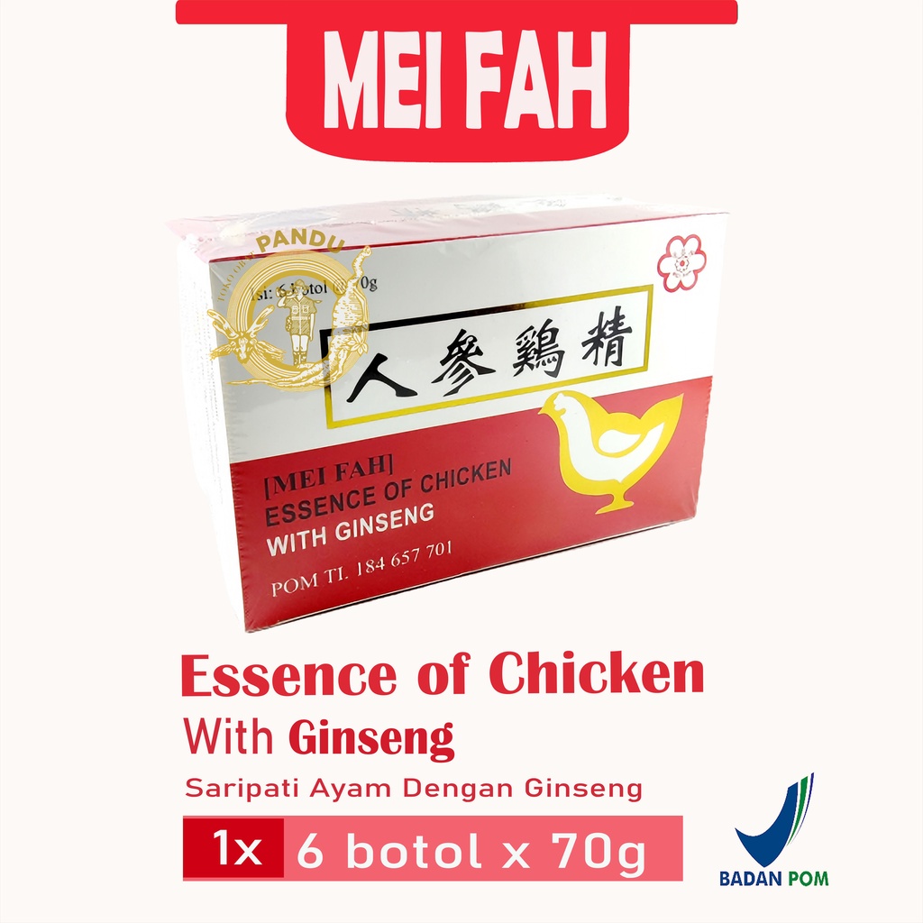 MEI FAH ESSENCE OF CHICKEN WITH GINSENG / PATI AYAM DENGAN GINSENG untuk kesehatan