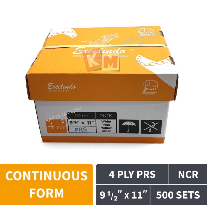 

Kertas Continuous Form 4 Ply PRS Bagi 2 NCR Excelindo 9 1/2 x 11 K4