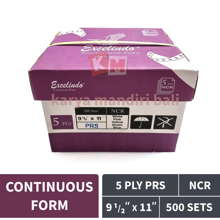 

Kertas Continuous Form 5 Ply PRS Bagi 2 NCR Excelindo 9 1/2 x 11 K5