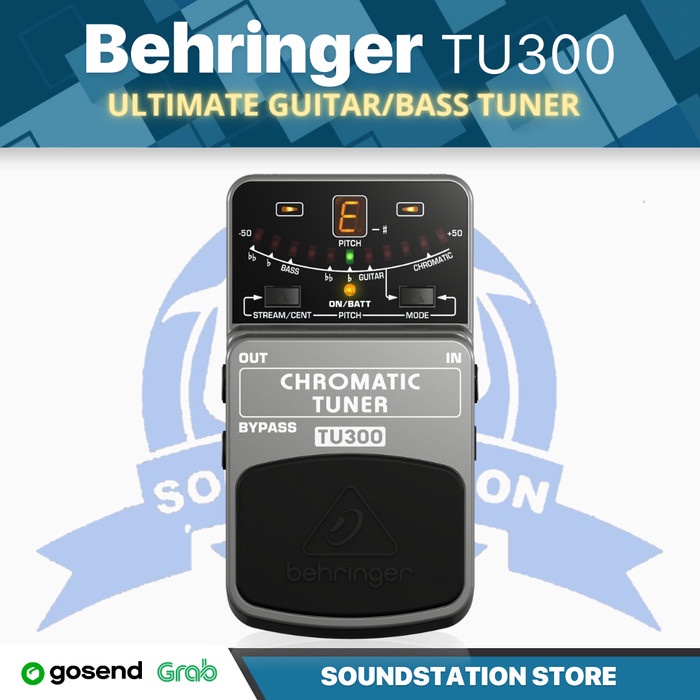 Behringer TU300 Chromatic Tuner Pedal Guitar Bass - Efek Gitar Bass