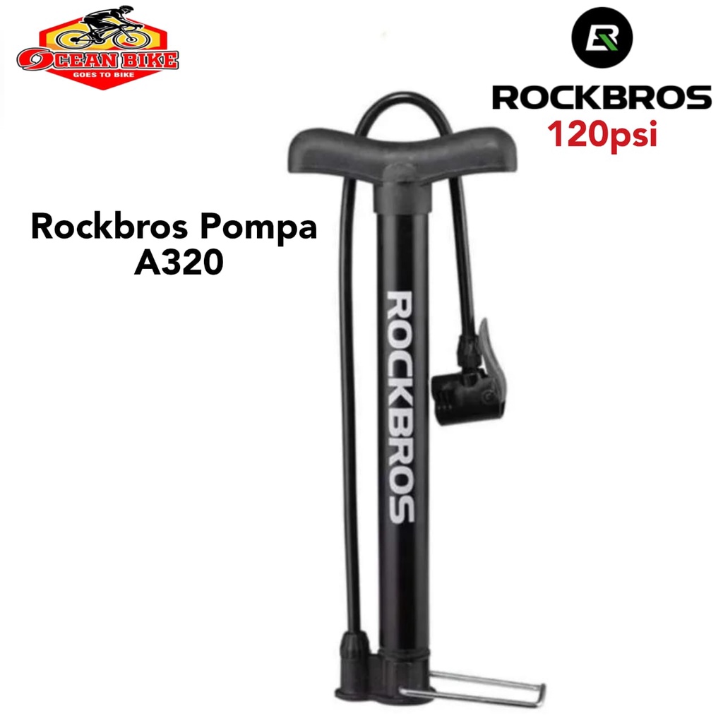 ROCKBROS Pompa Sepeda Pump A320 Pompa bola Sepeda Sepeda Motor Bike Air Pump 120Psi 120 psi