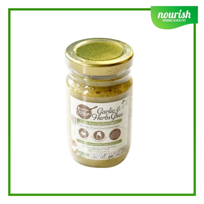 

Ghee Garlic & Herbs (Grass Fed Ghee Clarified Butter) 100 gr