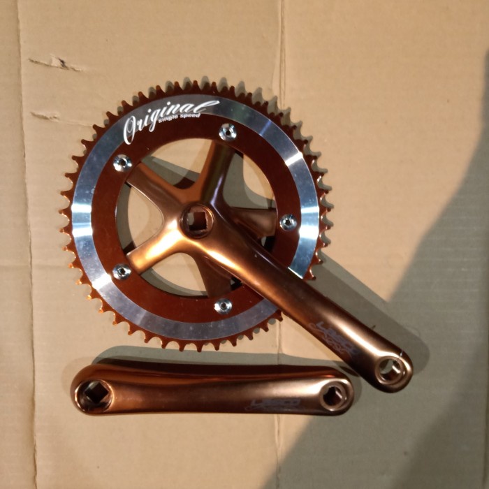 Crank Gear Depan Sepeda Fixie Lasco 46T 165 mm - Hijau
