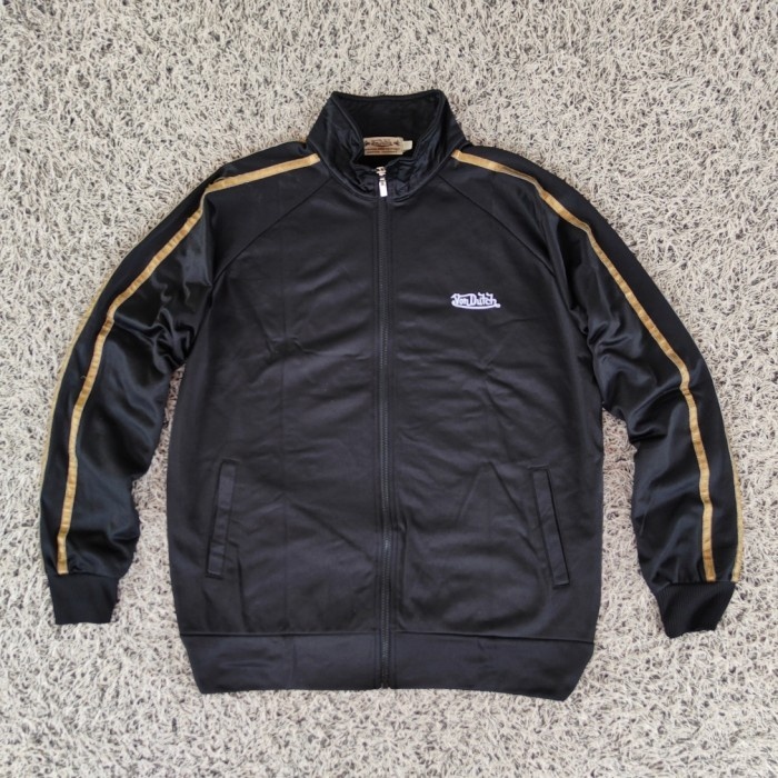 tracktop vondutch black gold vintage original vondutch tracksuit jaket