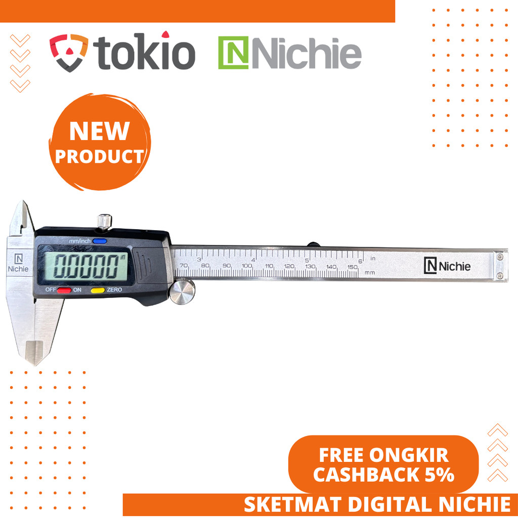 SKETMAT / SIGMAT / JANGKA SORONG DIGITAL NICHIE BESI STAINLESS STEEL PREMIUM BOX PLASTIK
