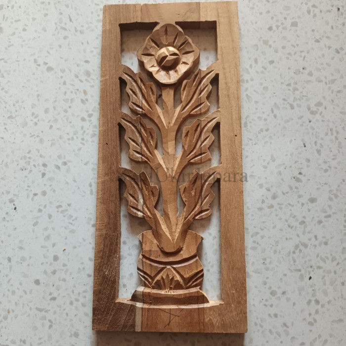 Loster Ukir Loster Jati Keping Loster Ornamem Ukir Loster 13x30 cm SU3243