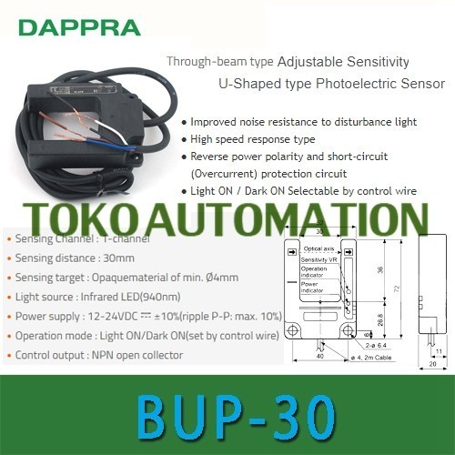 K4726 BUP-30 BUP30 BUP 30 Photoelectric Sensor PL59 - DAPPRA