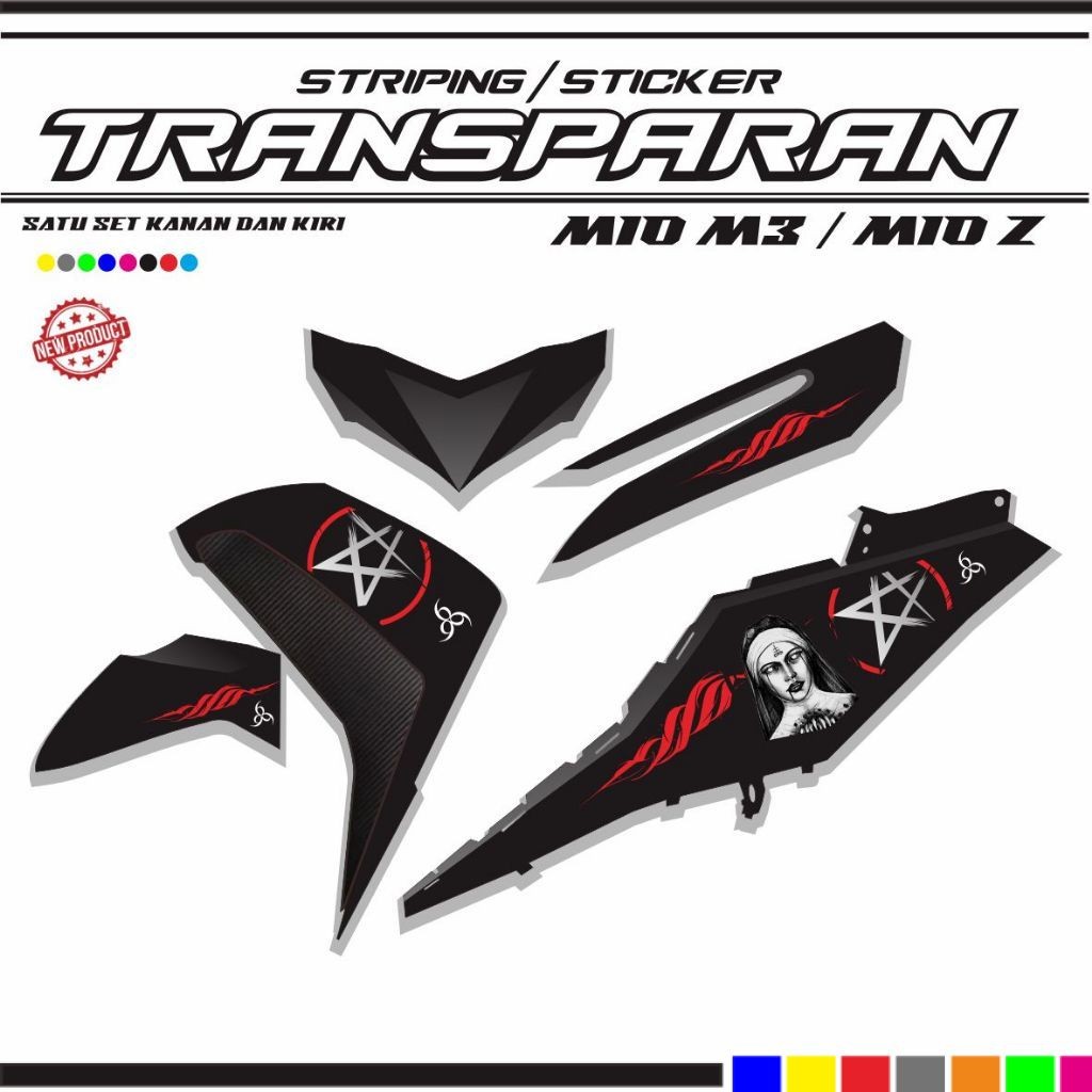 TRANSPARAN STIKER MIO M3 125/ STRIPING KEREN MOTOR MIO Z STIKER STIKER LIS KEREN