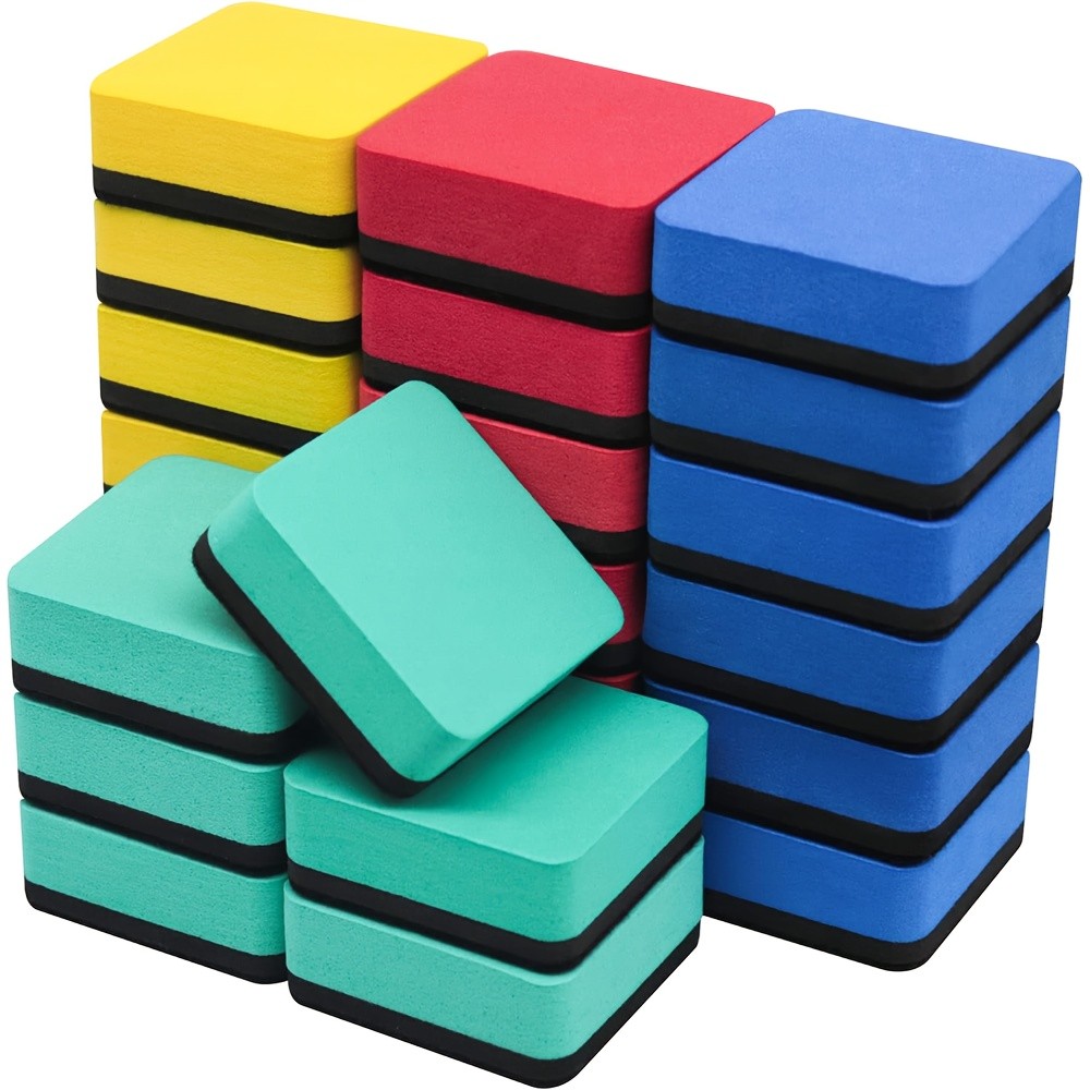

12 Pcs Whiteboard Erasers for Kids Classroom Accessories Portable Detergent High Capacity Dry Chalkboard Office