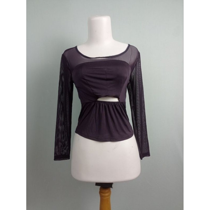 Atasan Wanita Terkini Premium Merk ESPRIT Blus/BLOUSE Warna UNGU TUA (GB-0514)