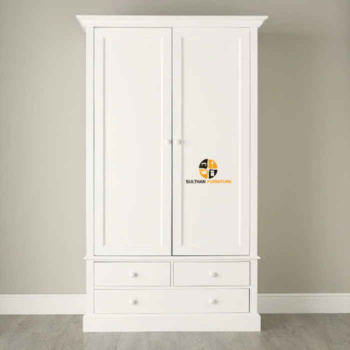 Lemari Kayu Minimalis - Lemari Pakaian Pintu 2 - Almari Anak Modern