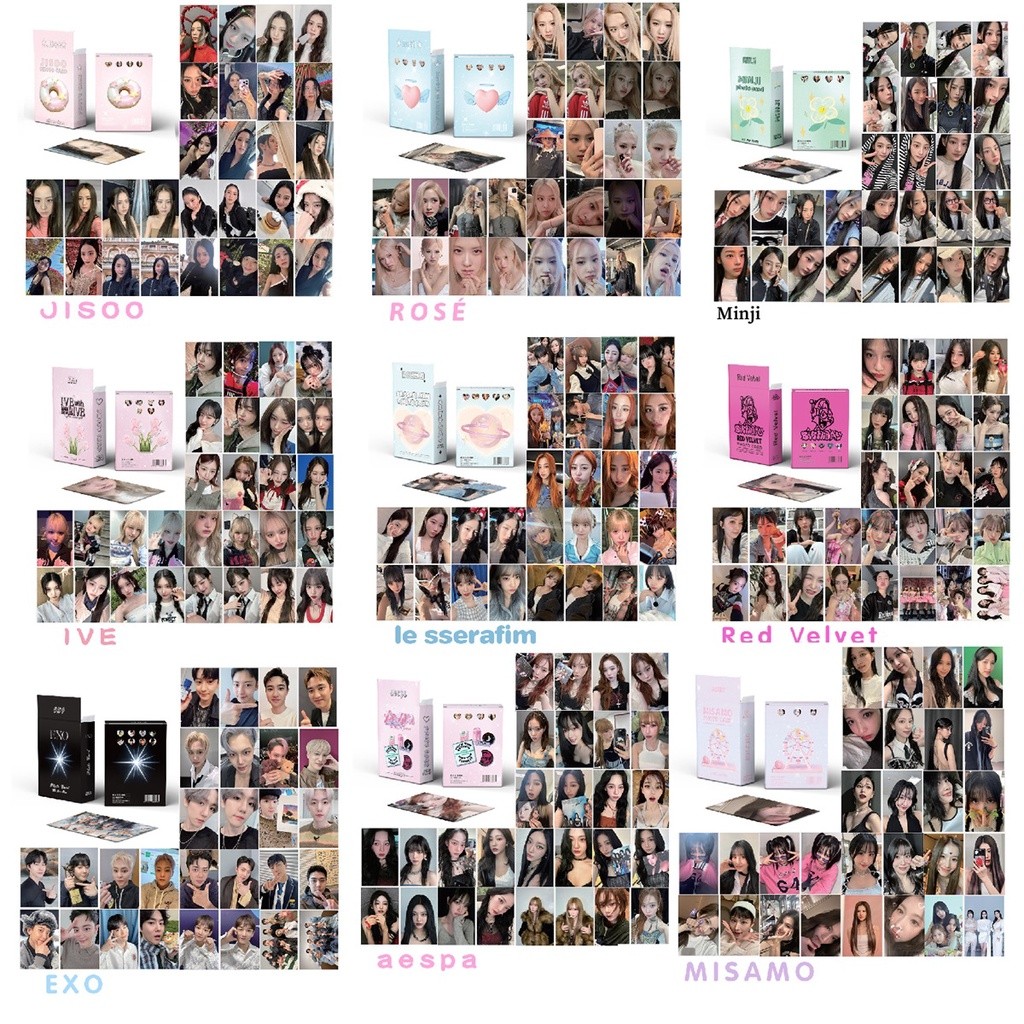 [Nokai Space] Murah 50 PCS Photocard Lomo Card Idol Kpop Twice / Misamo / IVE / Le Sserafim / Minji 