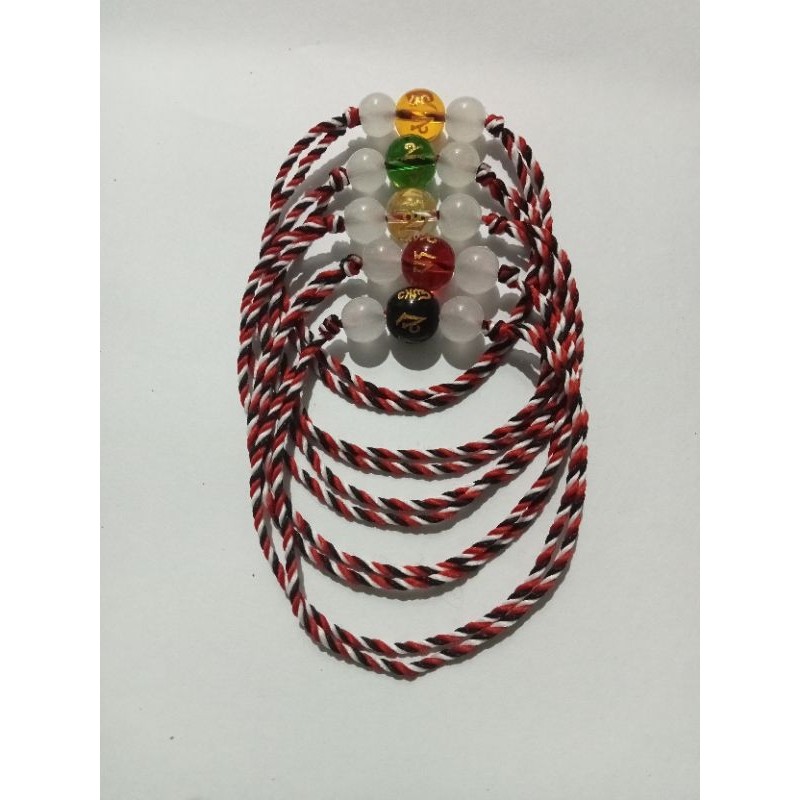 Gelang Tridatu Mantra Agate Om Mani Padme Hum LJP ACC