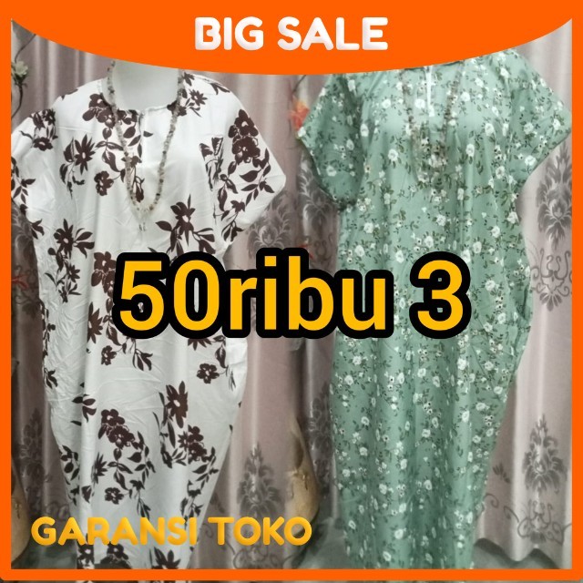 50ribu 3pcs daster wanita dewasa motif cantik bahan adem baju tidur baju dinas harian baju wanita