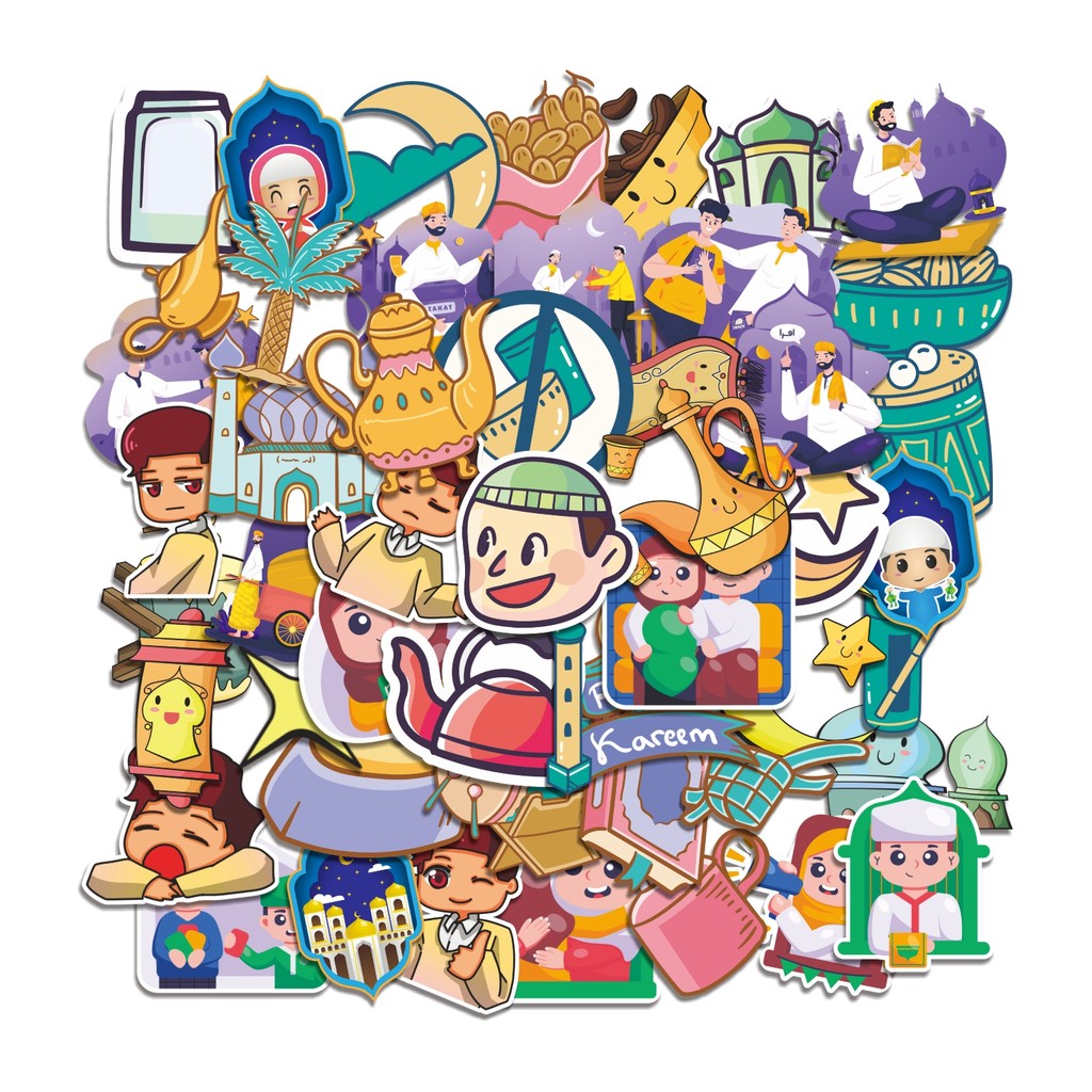 

COD 50 Pcs Stiker Ramadhan Kareem / Bulan Puasa / Fasting / Moeslim / Islami Lucu Anti Air Untuk Dekorasi Notebook Sepeda Skateboard Handphone