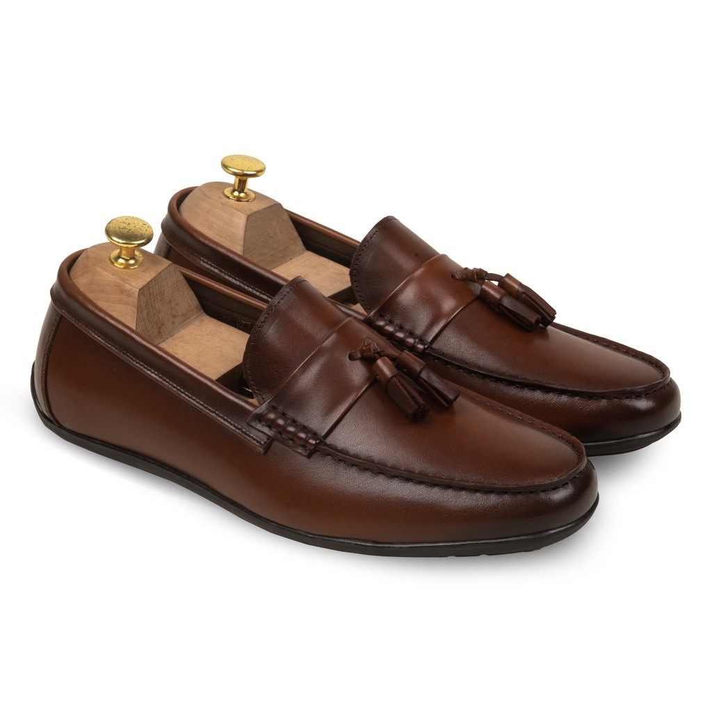 Mocc Tassel Brown - Nappa Milano - Sepatu Formal Pria
