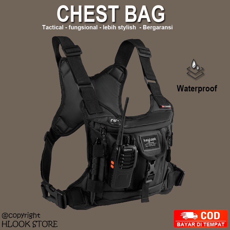 SD34RF Promo tas dada outdoor pria tactical adventure pelindung dada waterproof berkualitas terbaru 