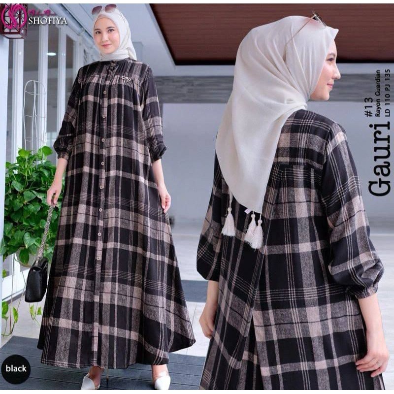 AA86 Gamis Gauri Diamond Ori Bahan Tebal Adem