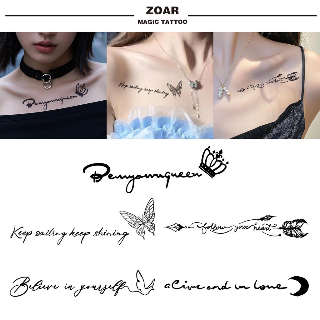 ZOAR-Y69 Stiker Tato Temporary Semi Permanen Tahan lama Tattoo menempel dekorasi seni untuk pria dan