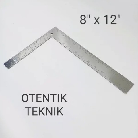 

YEN PENGGARIS SIKU BESI 20 CM X 30 CM - 8 X 12 INCH CHROME PLATED ANGLE RULER
