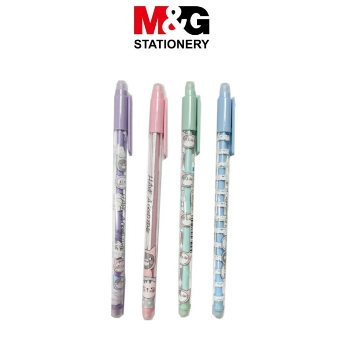 

Erasable Gel Pen Transparan M&G So Many Cats AKP65872 Pulpen Gel Bisa Dihapus Tip 0.5 mm Tinta Hitam - SATUAN - M&G Erasable Gel, TRANS AKP65872