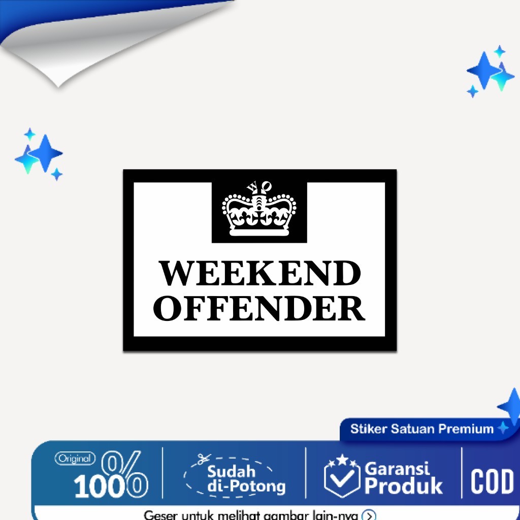 

Sticker Casual Football Stiker Brand Kasual Weekend Offender Sepak Bola
