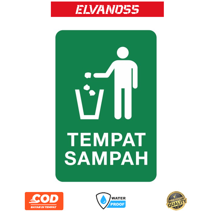 

STIKER RAMBU TEMPAT SAMPAH 20CM X 30CM FREE CUSTOM DESAIN STICKER