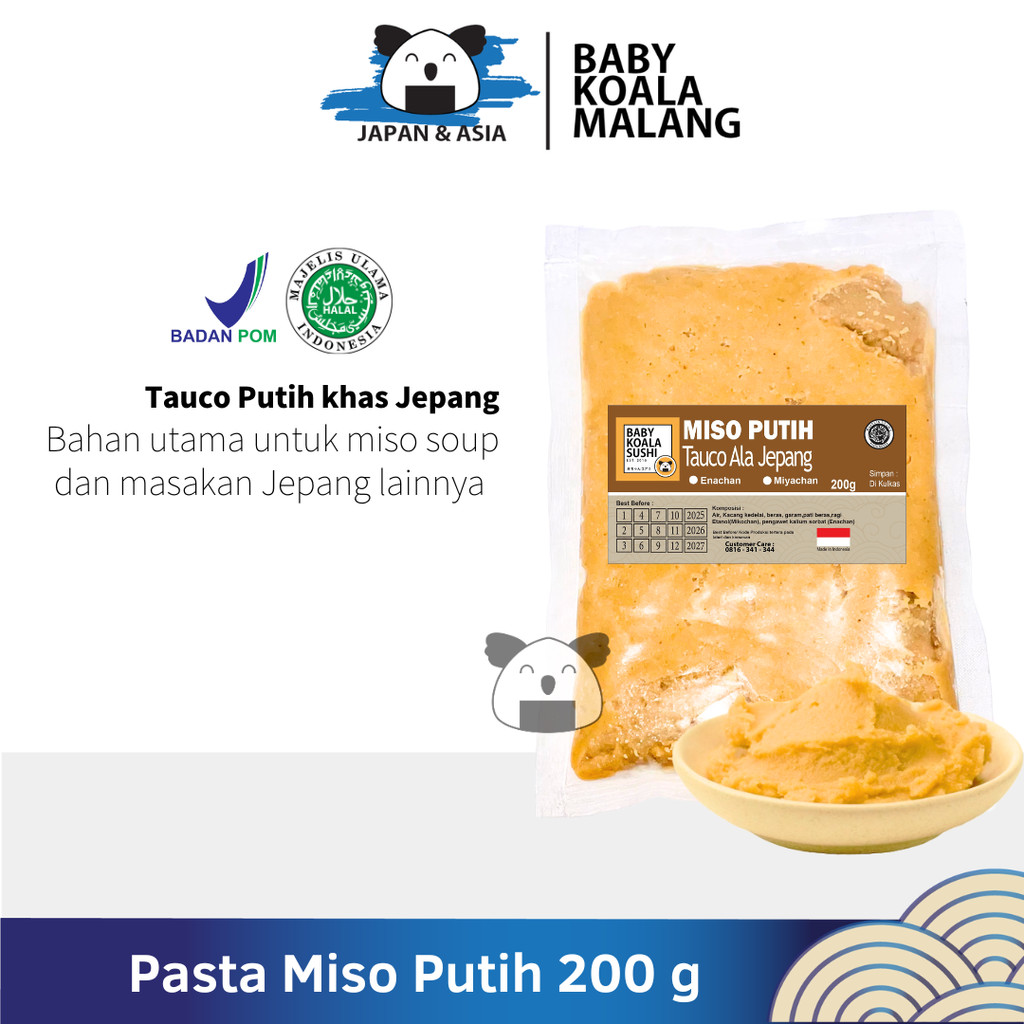 

ENACHAN Pasta Miso Putih 200 g Halal │ Tauco Ala Jepang untuk Sup Miso Soup Ramen Udon-BKM