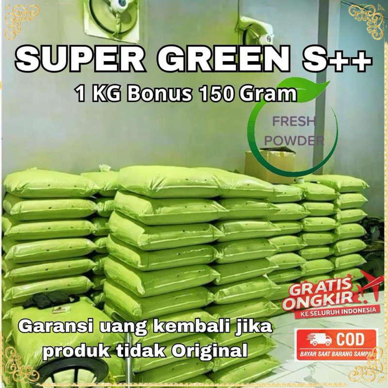 

Bubuk daun hijau purli Original Fresh Powder 1Kg bonus 150 Gram 0r1