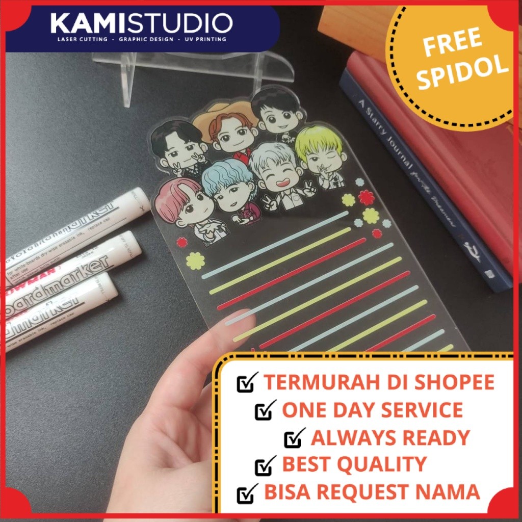 

Acrylic Schedule Board BTS /Akrilik Papan Jadwal ARMY /Papan Akrilik BTS /Papan Jadwal BTS /Dekorasi Akrilik BTS /Planner BTS /acrylic planner BTS /akrilik planner BTS / akrilik planner / acrylic planner / to do list army