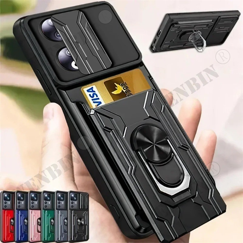 Case For Honor 90 50 Lite Magic 6 Lite X9b X8b X7b X50 5G Slide Stand Ring Camera Military Grade Car