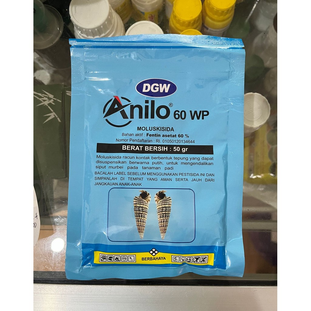 MOLUSKISIDA RACUN KONTAK PEMBASMI SIPUT KEONG DGW ANILO 60 WP 50 GRAM