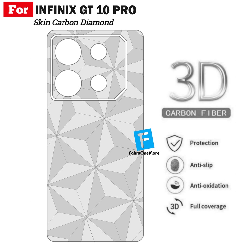 Skin Carbon Infinix GT 10 Pro Garskin Diamond Pelindung Belakang Handphone