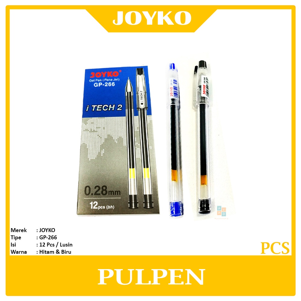 

JOYKO - Pulpen Gel Gel GP-266 ITECH 0.28mm - Pcs