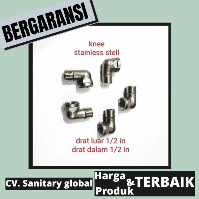 

sambungan stainless stell L elbow drat 1/2 inch