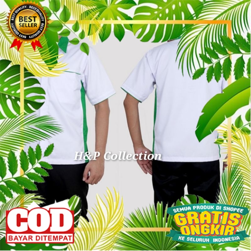 SERAGAM DINAS PDH KANTOR /DV Kemeja Seragam Kerja Putih Hijau , Kemeja Putih biru , Kemeja Putih ore