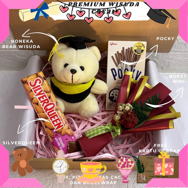 

HAMPERS BAYI ANAK MUDA REMAJA PACAR ISTRI BIKIN ROMANTIS ANNIVERSERY/ KADO WISUDA CEWEK KADO WISUDA COWOK HADIAH WISUDA GRADUATION GIFT HAMPERS WISUDA HAMPERS BONEKA WISUDA SNACK WISUDA BUKET WISUDA / ULTAH LAHIRAN WISUDA JADIAN