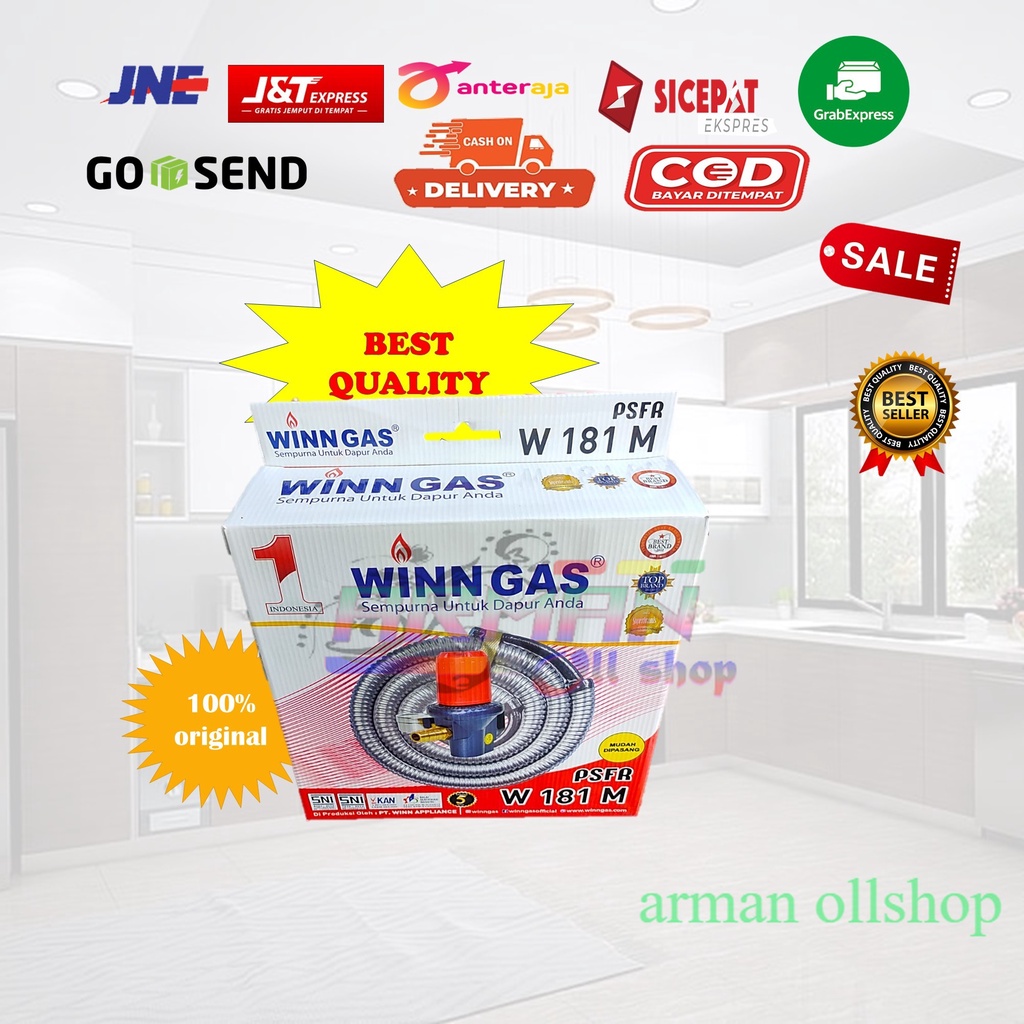 Regulator + selang gas high pressure / regulator kompor mawar high pressure