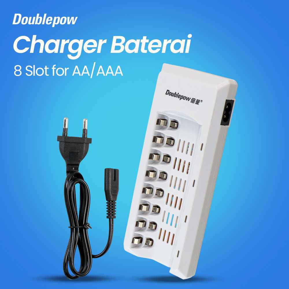 Doublepow Charger Baterai 8 slot for AA/AAA