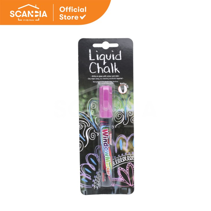 

SCANDIA Kapur Tulis Liquid Window Chalk Purple (SE0313)