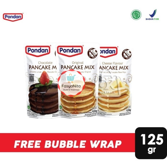 

Pondan Pancake Original / Keju / Coklat Tepung Premiks (Pouch 125gr) - Keju - FasyAnita Mart Denpasar