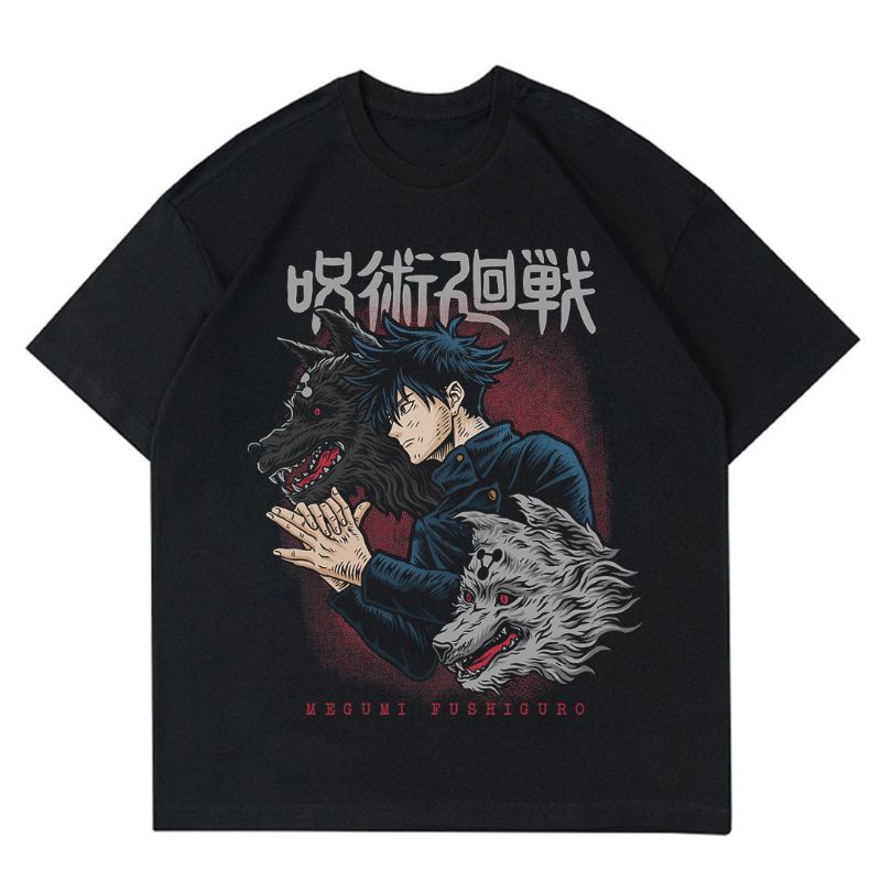 KAOS VINTAGE JUJUTSU KAISEN - MEGUMI FUSHIGORO | T-SHIRT BAJU ANIME MANGA JAPAN | KAOS JUJUTSU KAISE