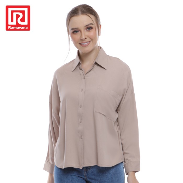 Ramayana-Pink By JJ-Kemeja Oversize Rayon Twill Gdv001 - milo
