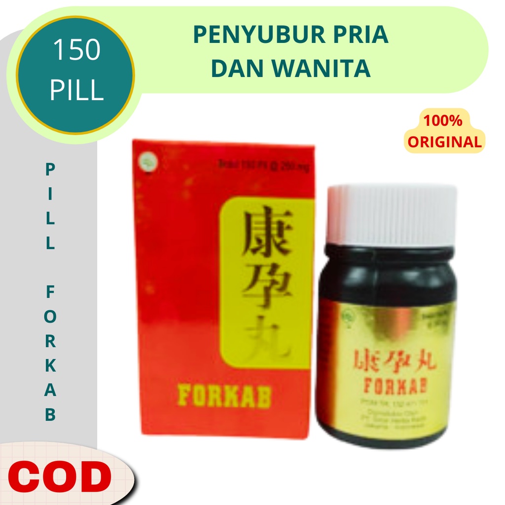 Obat Penyubur kandungan Penyubur Sperma Herbal Stamina Pria Wanita Forkab 150 pil
